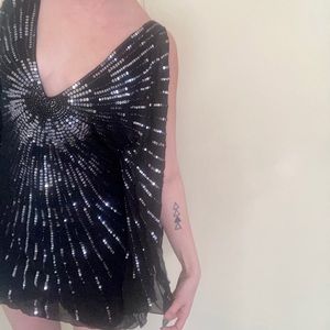 BCBG shimmery cocktail dress